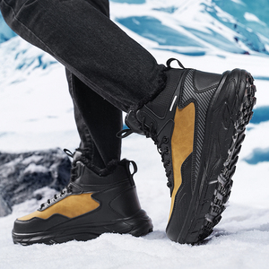 Botas de Nieve para Senderismo, Duraderas, Gruesas, Impermeables, Antideslizantes, de Cuero, para Exteriores, Talla Grande, con Característica de Calidez Duradera para Invierno - Product Image 3
