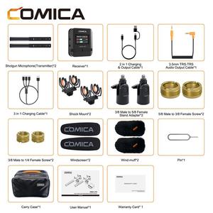 COMICA VM40 Lite COMBO Micrófono Inalámbrico de Doble Canal Supercardioide Tipo Escopeta - Product Image 5