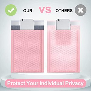 Sacs à bulles roses imperméables et antichoc pour cosmétiques, cadeaux, envois de marque - Product Image 4