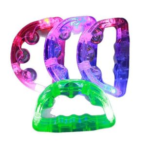 Pandereta Luminosa, Pandereta Musical Intermitente, Instrumento de Percusión de Mano, Pandereta Brillante para Conciertos, Campana LED de Mano - Product Image 6