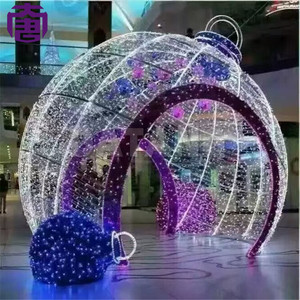 3D Sphere Metal Frame LED Christmas <b>Ball</b> Arch for Outdoor Landscape - Product Image 6