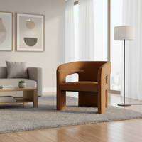 LAYNSINO Modernes Design Getufteter Samt-Sessel für Schlafzimmer, Wohnzimmer und Hotel, Hochwertiger Freizeitsessel in Anpassbarer Farbe