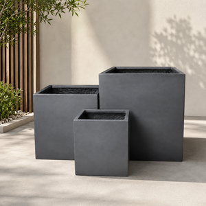 Jardinière carrée élégante en fibre de verre pour patio, balcon, maison, bureau – Grand pot à fleurs – Approvisionnement direct – Décoration de jardin - Product Image 5