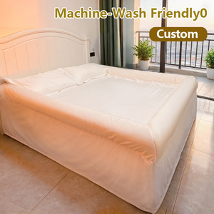 Juego de sábanas de algodón ajustables con borde de espuma y cinta de felpa <span class=keywords><strong>para</strong></span> cama, modelo 2026 - Product Image 2