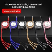 Câble de charge rétractable universel 3-en-1 avec logo personnalisé pour promotion en gros – Câble de charge USB multiple avec logo sur mesure