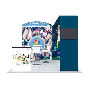 Cabina de exhibición moderna portátil de 10x10 al mejor precio con estantes Configuración rápida para exposiciones y tamaño de soporte de 10 pies - Product Image 3