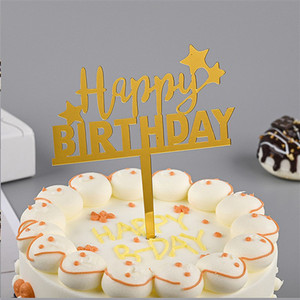 Décoration de gâteau en acrylique pour joyeux anniversaire - Product Image 2
