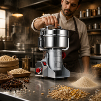 MJ 2500g Nouveau Mini Moulin à Farine et Broyeur Domestique 3600W 110/220V 40kg/h pour Maïs Riz Arachides Soja Noix Cacao Café