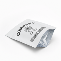 Sachet refermable personnalisé en aluminium laminé imprimé, mat blanc, style gothique classique, pour emballage de bonbons, qualité alimentaire 3,5g
