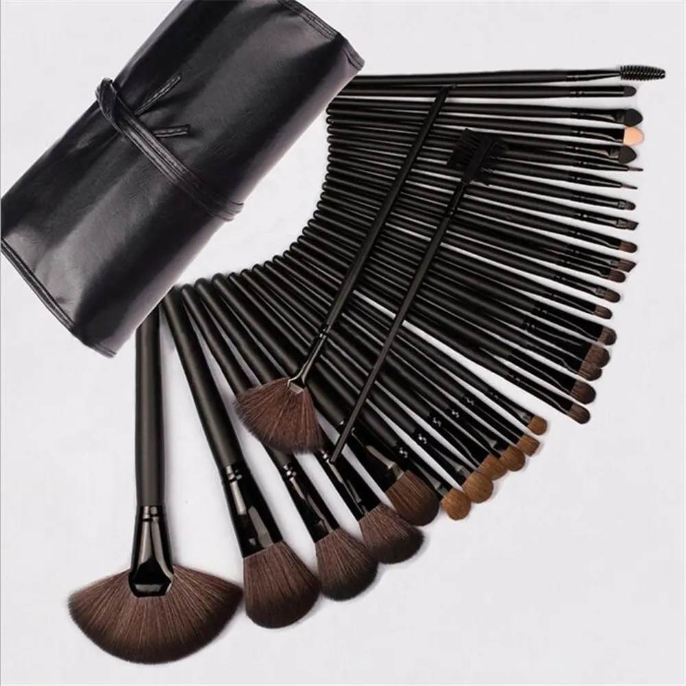 32 Stuks Make-Up Borstels Tool Cosmetische Set Schoonheid Poeder Foundation Oogschaduw Borstel Paard Haar Make-Up Borstel