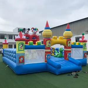आउटडोर मनोरंजन मिकी माउस पार्क Inflatable उछाल वाले महल जम्पर हवा कूद बाउंसर Inflatable मज़ा शहर के लिए महल बच्चों