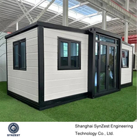 Maison conteneur préfabriquée extensible 40Ft 30Ft 20Ft en acier léger, Villa pliable préfabriquée, Maison modulaire pliable