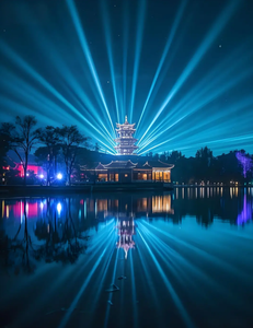 Luz de proyección móvil IP65 para eventos acuáticos, desfiles nocturnos y espectáculos festivos - Product Image 1