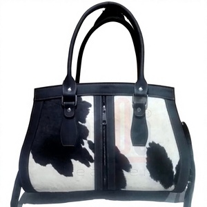 Women's Natural Genuine Leather Skin Handbags Girls B.S INTERNATIONAL Custom Branded Logo Stripe Design Zipper Waterproof - Product Image 5