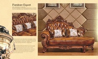 Meubles en cuir doré au style européen classique, chaise de salon, séjour de luxe, sculpture en cuir rose, 1 pièce