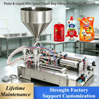 Machine semi-automatique pneumatique pour liquides (jus, lait, huile, pâtes) en bouteilles en verre, sacs, pochettes, barils - Industrie des boissons et des produits de consommation