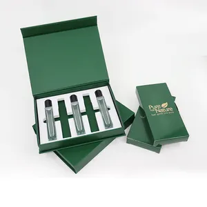 Luxury Custom Fragrance Essential Oil Mini 5ml 8ml 10ml Perfume Roll On Bottle Portable Paper Gift Box Packaging Box With Magnet