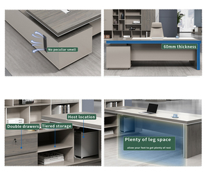 Bàn làm việc văn phòng máy tính bàn làm việc máy tính xách tay hiện đại điều hành tổ chức văn phòng máy tính bàn - Product Image 6