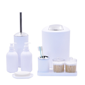 Juego de Artículos de Baño Ecológicos de Ocho Piezas con Vaso Dental y Botella de Desinfectante de Manos para Restaurantes - Product Image 3