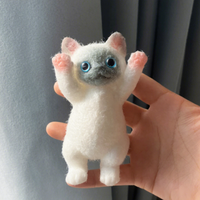 Jouets à presser en forme de chat Kawail, nouveau design, chaton en TPR, nouveauté, pelucheux, extensible, doux, jouet anti-stress pour enfants et adultes, cadeau