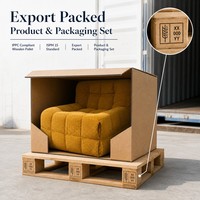 Fauteuil de sol matelassé côtelé couleur moutarde, monoplace, pour salon et chambre, vente en gros, direct usine