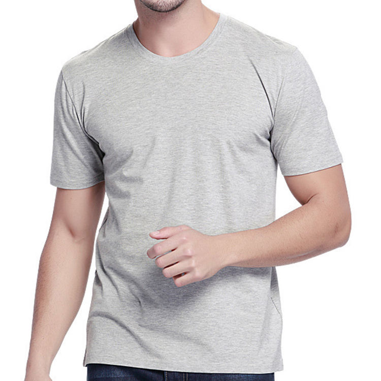 Gray Men's Plain T Shirt