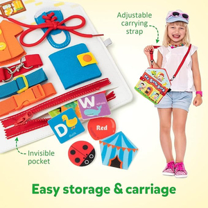 <span class=keywords><strong>Libro</strong></span> delle Attività Montessori per Bambini, Tavola Sensoriale per Sviluppo Motricità Fine, Giocattolo Educativo Prescolare per Viaggi in Auto - Product Image 6