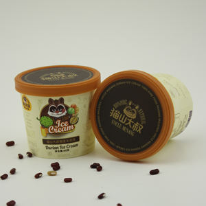 Logo personnalisé 3oz & 4oz biodégradables recyclé artisanat gobelets en papier avec revêtement PE et cuillères pour la crème glacée Hamburger nourriture pour animaux de compagnie Pizza - Product Image 4