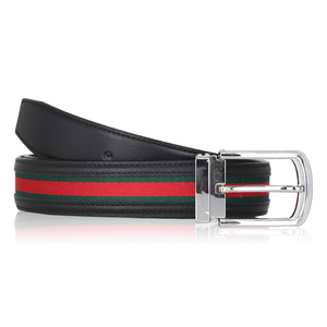 2025 nóng bán buôn da vành đai Pin khóa của nam giới vành đai PU da của nam giới vành đai với dệt tap - Product Image 3