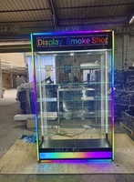Vitrine de magasin de tabac avec écran numérique Vitrine en verre Verrouillable Présentoir de comptoir de magasin de fumée Vitrine à cadre en aluminium