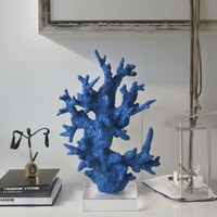 Abstrait créatif nordique maison Art bleu résine cristal décor bureau salon artisanat pièce maîtresse chambre Table objets décoratifs