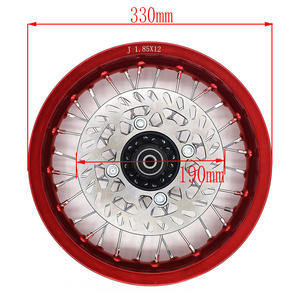 <span class=keywords><strong>Llantas</strong></span> Delanteras de <span class=keywords><strong>12</strong></span> <span class=keywords><strong>Pulgadas</strong></span> para Motocicleta Todoterreno, <span class=keywords><strong>12</strong></span>\" 1.85x12 con Freno de Disco para Motocross Pequeña, Repuestos para Ruedas Delanteras CRF - Product Image 2