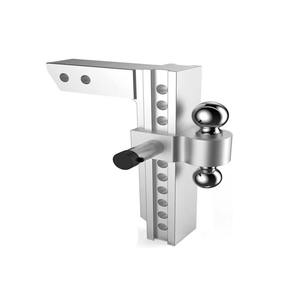 Safe Tow 4 ''8'' Drop Rise Enganche de remolque de aluminio ajustable y montaje en bola Montaje de 2 bolas Bolas cromadas Enganche de remolque personalizado - Product Image 3