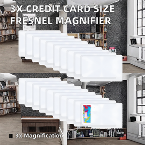 3x फ्रेसनल लेंस क्रेडिट कार्ड मैग्निफायर पोर्टेबल प्लास्टिक सामग्री पतली जेब आकार वॉलेट लेंस - Product Image 2