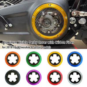 Cache-carter de transmission CNC en aluminium avec fibre de carbone pour modèles Harley Softail M8 2018 et plus récents, sauf FXFB et <span class=keywords><strong>FXFBS</strong></span> (à partir de 2018) - Product Image 1