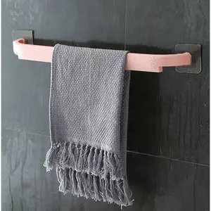 Nieuwe Zelfklevende Badkamer Handdoekenrek Zonder Boren Handdoek Bar Schoenenrek Houder Keuken Badkamer Handdoeken Hanger