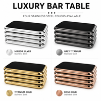 Table de bar portable pliante avec éclairage LED, comptoir de bar pliable pour cocktails, mobilier commercial pour fêtes et boîtes de nuit