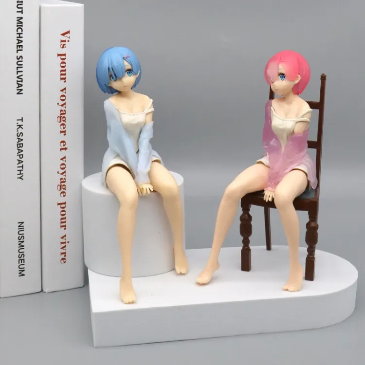 Japão Anime Figura Brinquedos Rem Ram Super Sexy Meninas Quarto Carro Sexy Menina Figuras De Ação