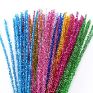 100 pièces de tiges de chenille en polyester multicolores de 6 mm x 12 pouces, métalliques scintillantes, faites à la main, pour bricolage et jouets - Product Image 4