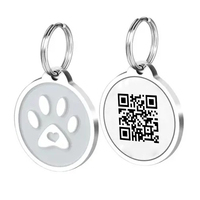 Fabricante personalizado de Metal Identificación de perro nombre productos para mascotas etiqueta QR Etiqueta de perro código QR Etiqueta de Mascota