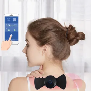 DOMAS alat pijat otot, 12 mode portabel kontrol App pintar pijat leher kecil Ems terapi penghilang nyeri otot mesin puluhan