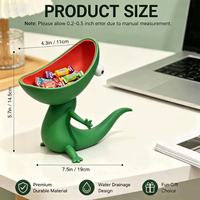 WEICHI Boîte à Savon et Boîte à Bonbons en Forme de Lézard Créatif à Grande Bouche Imprimé en 3D, Ornement de Rangement pour Clés d'Entrée et de Bureau à Domicile