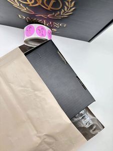 Bolsas de Correo Personalizadas con Logotipo Dorado Metálico, Bolsas de Envío Biodegradables de Poliéster Mate Beige, Bolsas de Correo Color Nude - Product Image 3