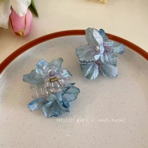 Pince à cheveux petite fleur séchée printemps-été pour femme, pince à cheveux colorée en tissu et plastique, accessoire capillaire pour les fêtes et le quotidien - Product Image 5