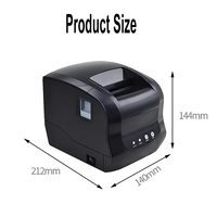 Impresora de Etiquetas y Códigos de Barras XP-365B, Impresora Térmica de Recibos, Máquina de Impresión de Facturas de 20mm-80mm para Android, iOS y Windows