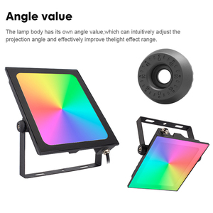Luz de inundación Led RGBCW TUYA ángulo inteligente ajustable <span class=keywords><strong>IP65</strong></span> carcasa de aluminio impermeable Luz de jardín iluminación de construcción - Product Image 4