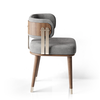 Chaise de salle à manger italienne de luxe et légère chaise design de restaurant haut de gamme pour café chaise de négociation avec accoudoirs