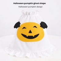 Halloween-Hundekostüm Kürbis-Geist-Hexenhut-Umhang Jack-O'-Lantern Lustiges Foto-Requisit Verstellbar für Kleine und Mittelgroße Hunde und Katzen