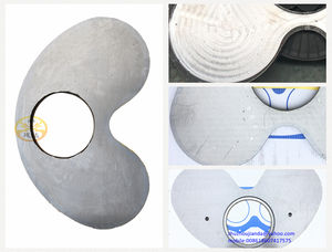 Pièces de rechange de pompe à béton Schwing 10140453 DN150 doublure de boîtier/plaque d'usure de rein <span class=keywords><strong>derrière</strong></span> - Product Image 4