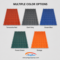 Tuile de toiture en résine synthétique PVC enduite ASA résistante aux intempéries, légère et isolante thermiquement, pour usage résidentiel et industriel